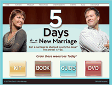 Tablet Screenshot of 5daystoanewmarriage.com
